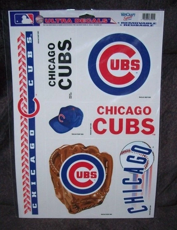 CHICAGO CUBS WINCRAFT 12X17 ULTRA DECAL SHEET  - Image 1 of 1