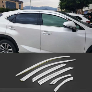 For Lexus NX300h 300 200t 2015-21 Chrome Window Vent Sun Rain Guards Door Visors - Imagen 1 de 7