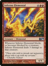 4x Inferno Elemental MTG M10 No142 Magic 2010 NM/Unplay English UC card X4