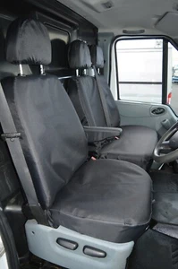 Ford Transit MK7 (06-13) Heavy Duty Black Seat Covers. You can add a logo?. - Picture 1 of 5