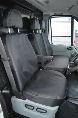 Ford Transit MK7 (06-13) Schwerlast Schwarzem Sitz Abdeckungen You Can Add Ein - Bild 1 von 4