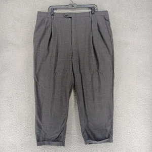 Hart Schaffner Marx Pants Mens (41X25.5 Inseam) Gray Pleated Front Pants - Picture 1 of 12
