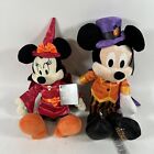 NEUF peluche Disney Store Mickey & Minnie Mouse Halloween sorcier sorcière magie