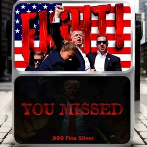 Silberbarren Donald Trump The Fighter coloriert 1 oz 2024 - Bild 1 von 5
