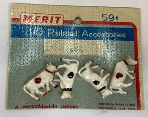 VINTAGE MERIT HO SCALE COWS 5001 NOS sealed - Picture 1 of 3
