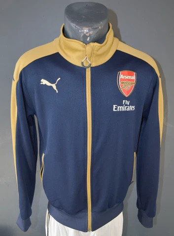 Arsenal Jacket Sweatshirt Football Soccer Puma Mens Tracksuit Full Zip Size XS Cover