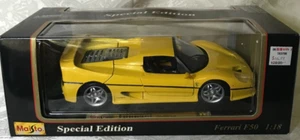 Bburago Ferrari F50 1995 Convertible 1:18 Scale Diecast #3352 Model Car Yellow - Picture 1 of 12