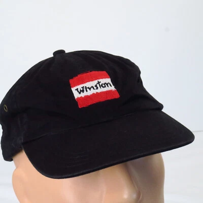 Boné chapéu de algodão Winston vermelho preto Strapback Dog Daze NASCAR NHRA Racing - Imagem 1 de 4