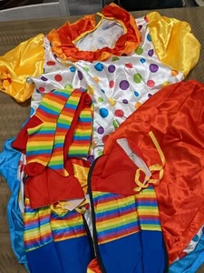 Costumes USA Youth Clown Costume Dress Tights Show Cover One Size Fits most - Picture 1 of 6