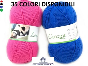 Gomitolo Lana 100 gr Carezza Ferri e Unicinetto 2, 5/3 Tre Sfere Tinta Unita - Foto 1 di 34