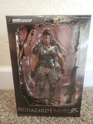 Play Arts Resident Evil 5 Chris Redfield Action Figure Brand New US Seller RARE - Image 1 of 4