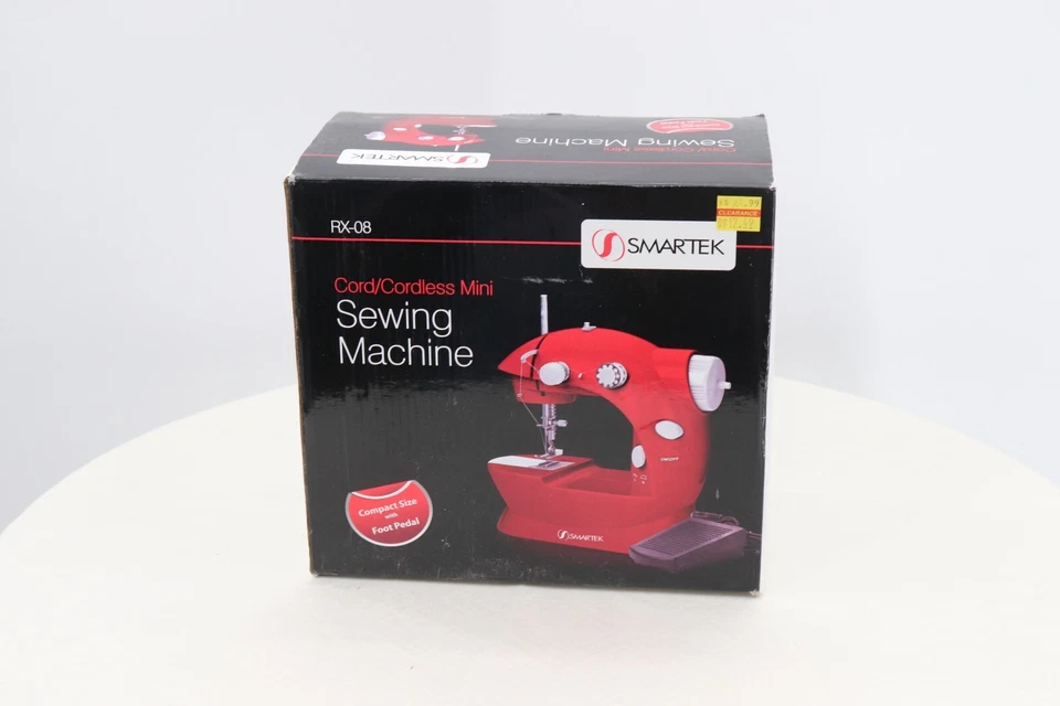 Cord/Cordless Mini Sewing Machine, Compact Size w/ Foot Pedal, Red - Image 1 of 4