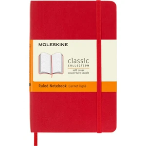 Moleskine Classic Notebook Scarlet Red Pocket Softcover Elastic Closure Journal - Picture 1 of 12