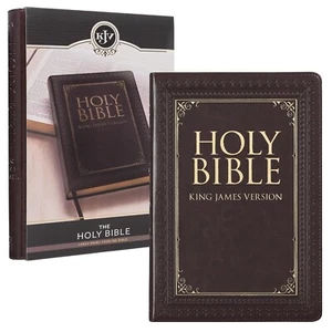 KJV Large Print Thumb Index Brown Full Size Bible Brand New IN SHRINK WRAP!!! - Picture 1 of 6