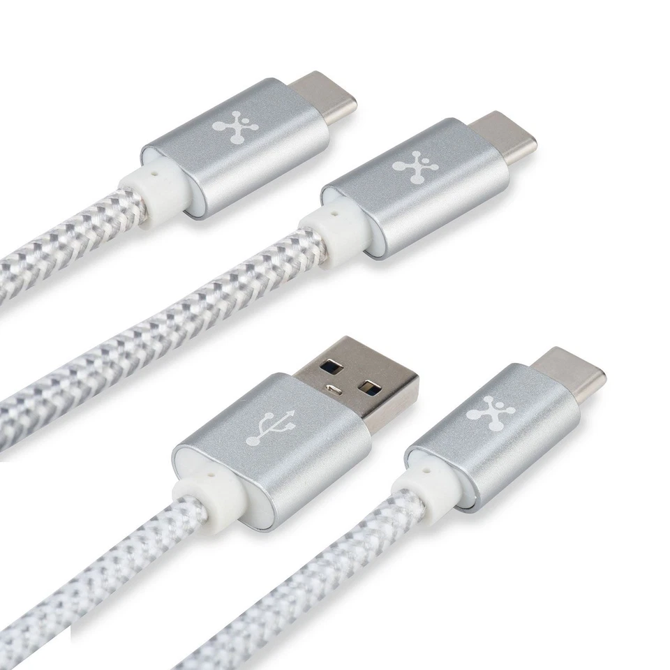 Atomi Type-c and USB 3ft Braided Cables With Metal Tips