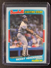 1989 Fleer Baseball's Exciting Stars Rickey Henderson #21 of 44 Yankees!!!