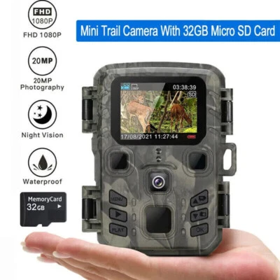SUNTEKCAM 24MP Hunting Trail Camera 1080P Wildlife Waterproof Cam Night Vision 32GB Card