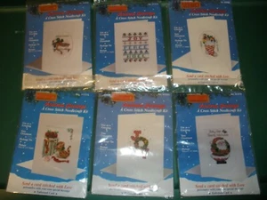 Lot of 6 NEW Titan Needlecraft Cross Stitch Different Christmas Card Kits - Picture 1 of 2