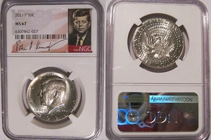 2021 P Kennedy Half Dollar 50c NGC MS 67 - Picture 1 of 2