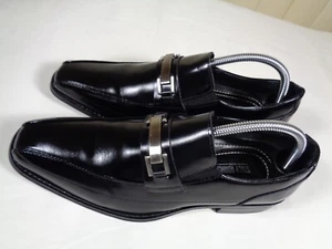 Stacy Adams Men's Wakefield Bike Toe Bit Slip On black leather size 8.5M new - Picture 1 of 20