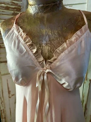 Vtg Y2K Victorias Secret Babydoll Slip Dress With Robe Lace Chiffon  Coquette - Image 1 of 4