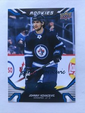 NHL Card,Johnny Kovacevic,Rookies Blue Script UD MVP 2022-23,Jets