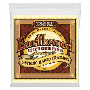 Ernie Ball 2061 Earthwood 80/20 Bronze Banjo Strings; 5-String Frailing 10-24 - Picture 1 of 1