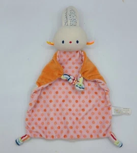 Baby Gund Tinkle Crinkle Bunny Lovey rosa Punkte geknotete Ecken Plüschtier Stofftier - Bild 1 von 10