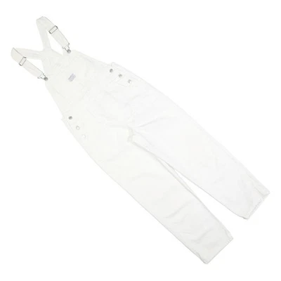 LEVI'S Womens White Cotton Blend Dungarees Regular Fit Twill XS W30 L26 Classic - Image 1 of 4