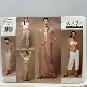 Vogue Armario Patrón 2426 Camisa Falda Pantalones Sujetador Talla 18-20-22 - Imagen 1 de 7
