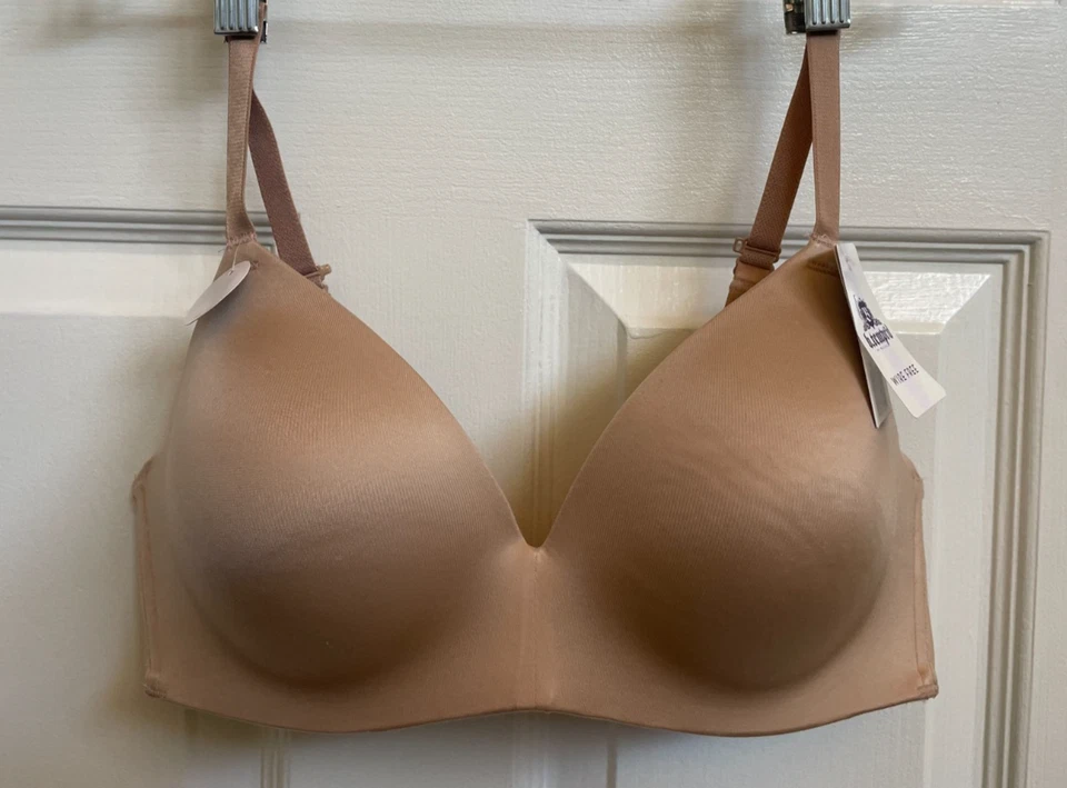 Sutiã sem fio novo com etiquetas b.tempt'd by Wacoal 34D Future Foundation 956281 areia - Imagem 1 de 4