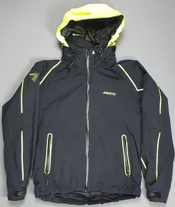 Abrigo chaqueta de vela para hombre Musto Performance BR1 negro con capucha talla mediana - Imagen 1 de 10