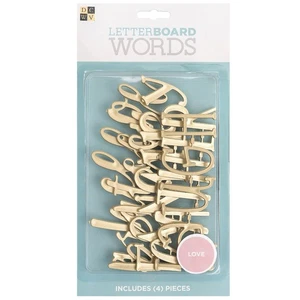 DCWV Letterboard Wörter 4/Pkg - Home, Goldfolie - Bild 1 von 1