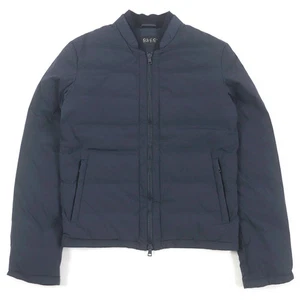 GUCCI 322555 Webline Sherry Line WZIP Blouson Jacket Down Jacket Navy 44 Made in - Picture 1 of 12