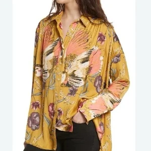 Free People Champs De Fleurs Button Down Tunic - Picture 1 of 14