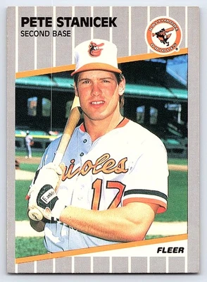 1989 Fleer #622 Pete Stanicek Baltimore Orioles - Image 1 of 2
