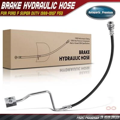 Manguera hidráulica de freno delantero derecho para Ford F Super Duty 1988-1997 F53 F59 89-95 Foto 1 de 4