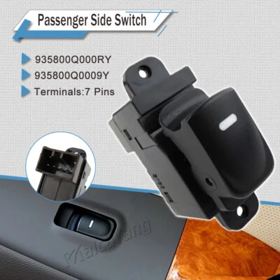 Interruptor de ventana eléctrica pasajero para Hyundai Elantra HD 2008 2009 2010 2011-2018 Foto 1 de 4