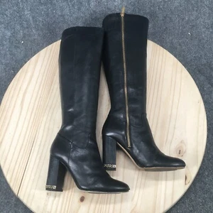 Michael Kors Boots Womens 5 M Tall Riding Black Over The Knee Full Zip Round Toe - Picture 1 of 16