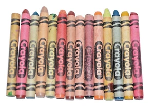 Vintage Crayola Crayons Binney & Smith Lot of 14 Carnation PInk spring Green - Picture 1 of 5