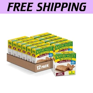 Portable Almond Butter Biscuit Sandwiches - Delicious 5 Count Packs, 12 Boxes - Picture 1 of 10