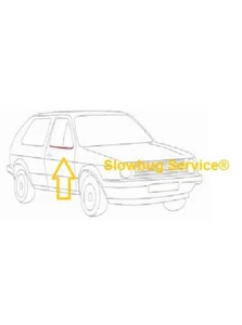 VW GOLF MK2 2P - RASCHIAVETRO ESTERNO ANT. DX RIGHT FRONT OUTER SCRAPER - Imagen 1 de 1