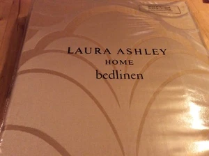 BNIP New Laura Ashley Cotton Blend Gold Single Duvet Cover - Gold Swirl Design - Picture 1 of 5