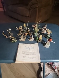 Franklin Mint Miniatur Zinn bemalte Vogel Figuren von Rudisill/COA 12er Set - Bild 1 von 12