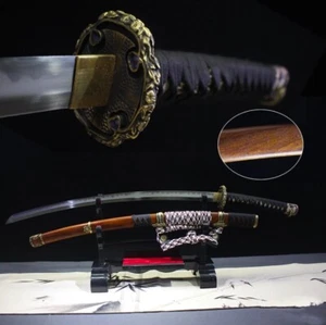 Flowing Curved Sword Tachi Katana 1095 Carbon Steel Saber Sabre Battle Ready War - Picture 1 of 6