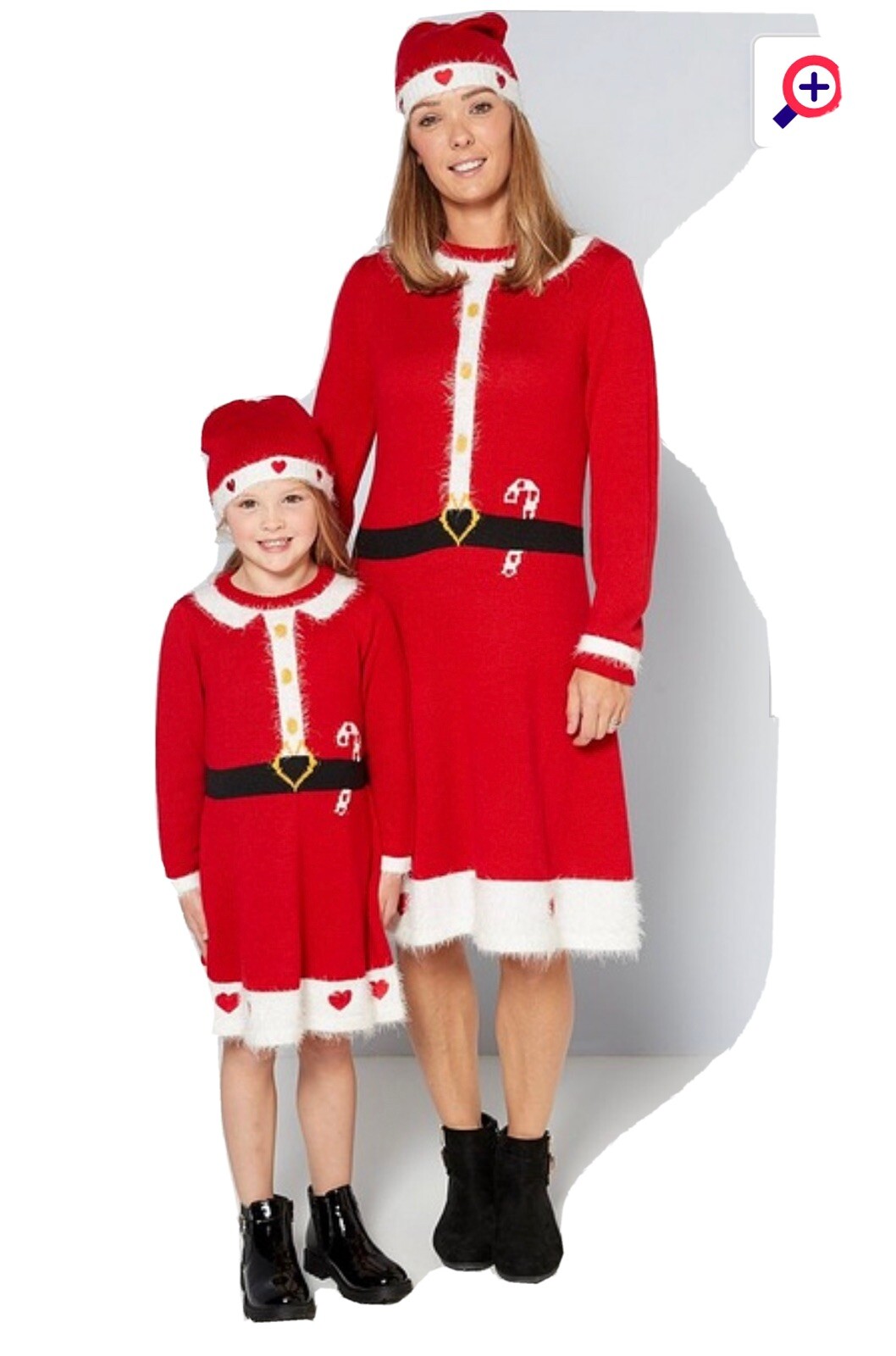 Christmas Santa Knitted Red Dress 