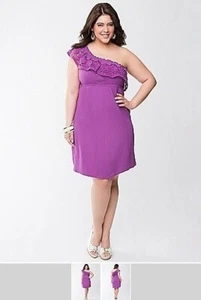 Lane Bryant Crochet One Shoulder Dress 22/24 - Picture 1 of 2