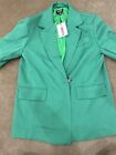 Missguided Women's Green Petite Blazer Tailored Coord Size 10