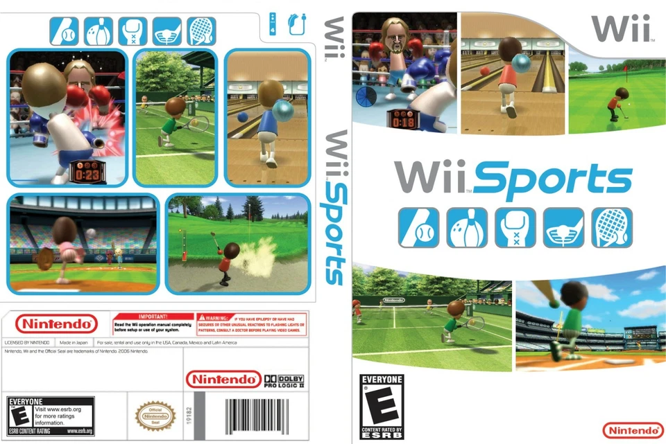 - Wii Sports (Wii)  Box Case Cover Art Work Only  - Image 1 of 1