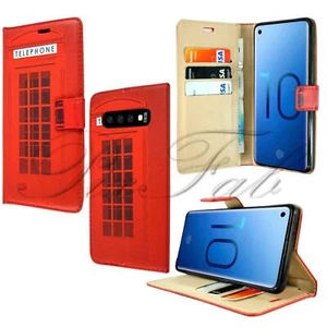 For Samsung Apple Huawei - Premium Telephone Booth Stand Wallet Phone Case Cover - Picture 1 of 85